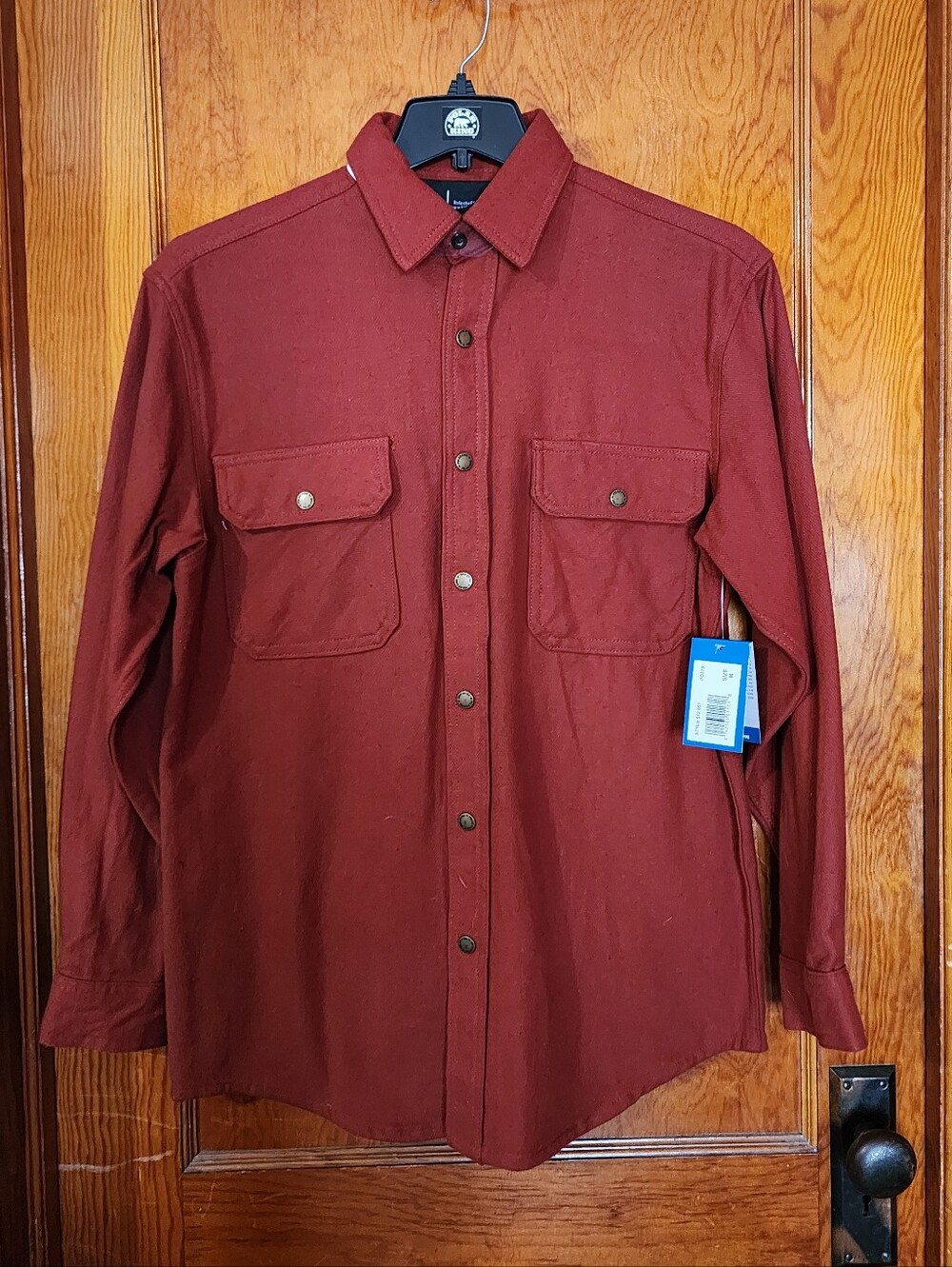 Polar King Men's Fort Scott Flannel Shirt M Burgundy NWT